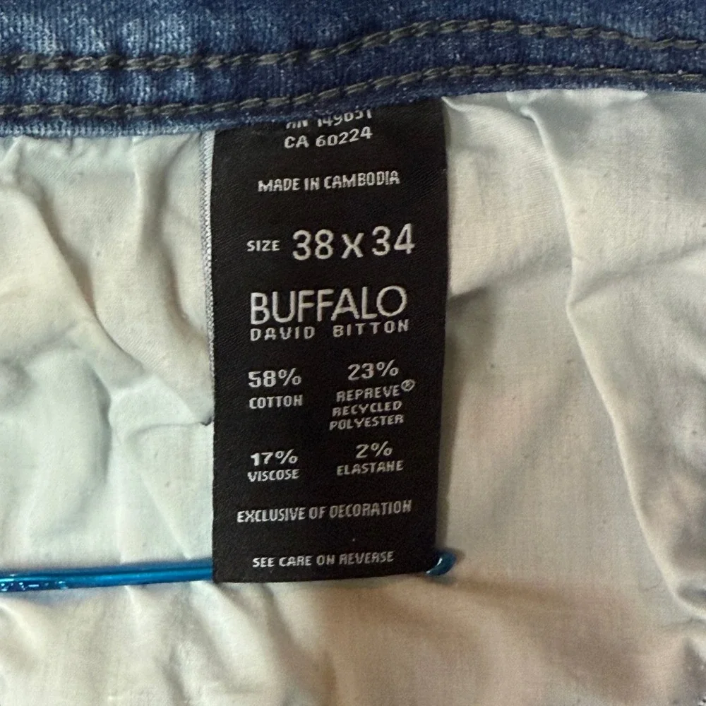 Buffalo David Bitton‎ Jeans Mens 38x34 Blue Adam Slim Cotton Stretch Denim